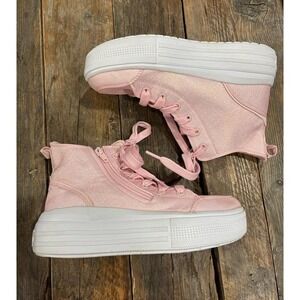 Sketchers shimmer pink high top platform sneakers‎ shoes